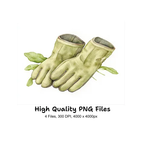 Gardening Gloves Clipart Bundle