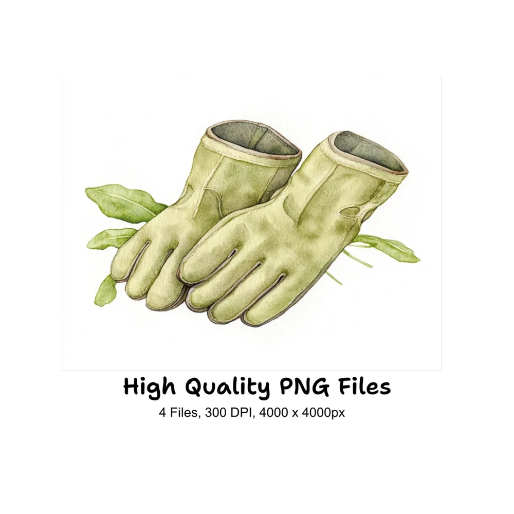 Gardening Gloves Clipart Bundle