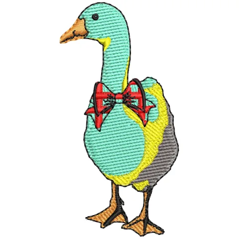 Male Duck Embroidery Design