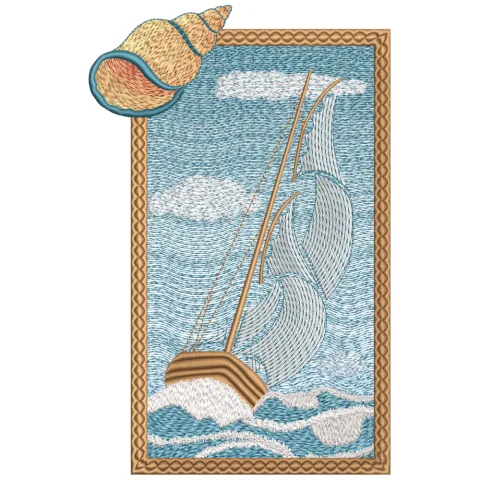 Liquidsea Embroidery Design