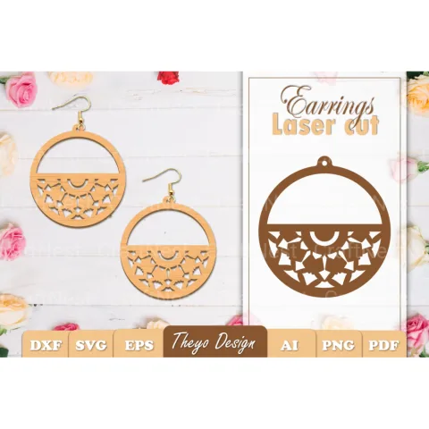 Earrings Mandala SVG Bundle