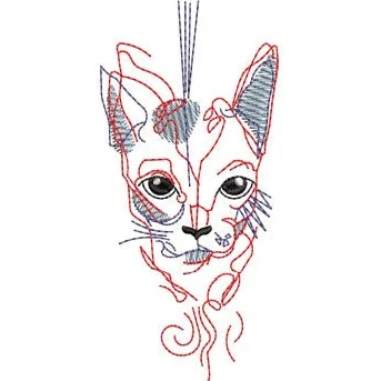 Cat Embroidery Design