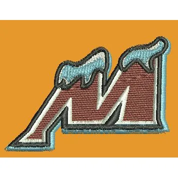 Letter M Brown Embroidery Design