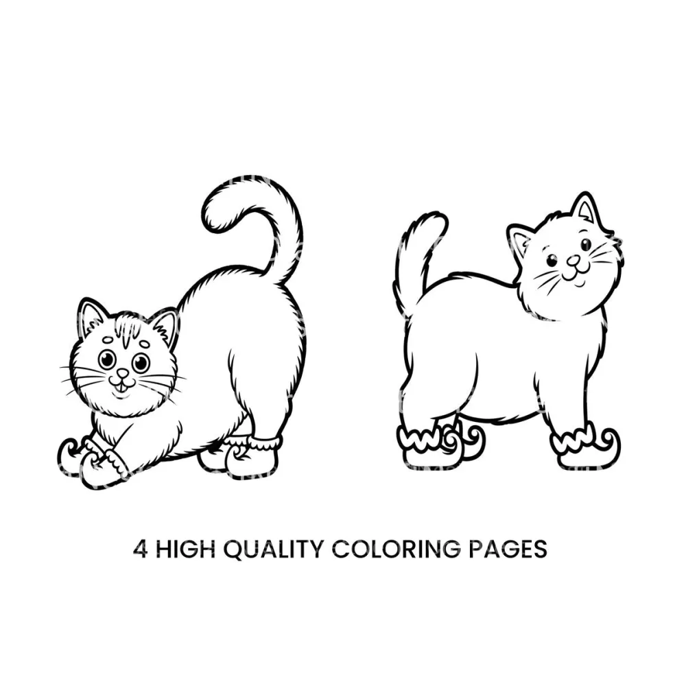 Christmas CatsFun Coloring Books