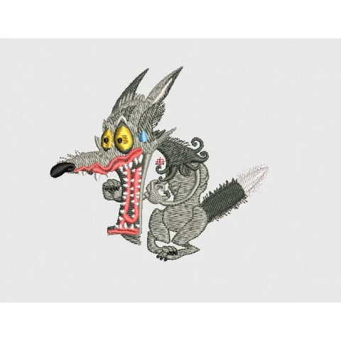 Wolf Embroidery Design