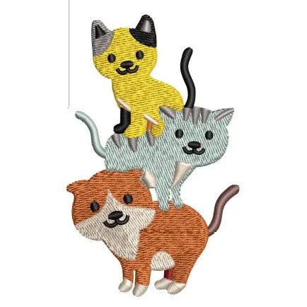 Cats Embroidery Design