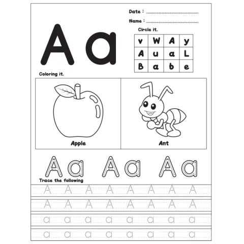 Alphabet Tracing Coloring Worksheets