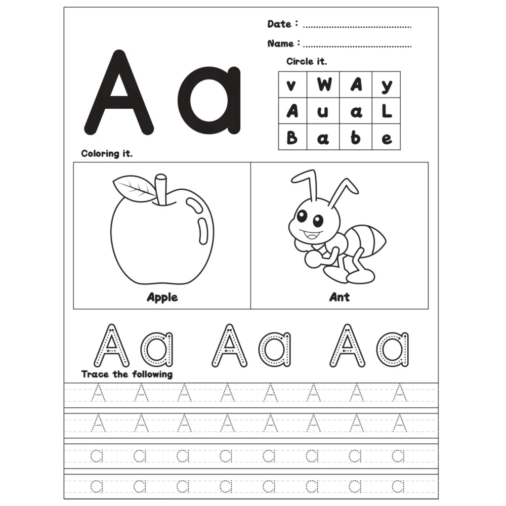 Alphabet Tracing Coloring Worksheets