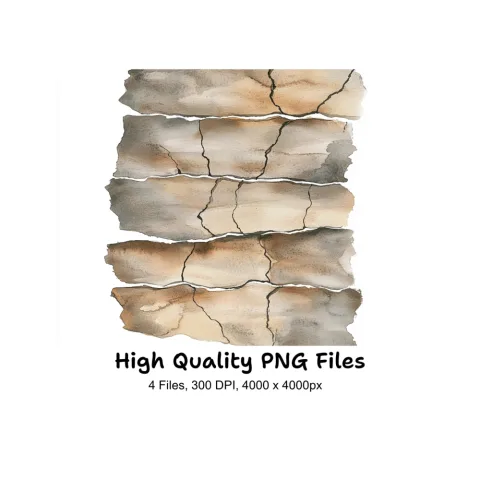 Cracked Stone Texture Clipart Bundle
