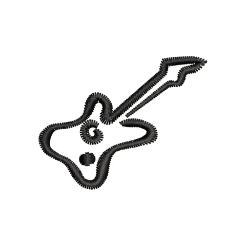 Guitar Embroidery Design