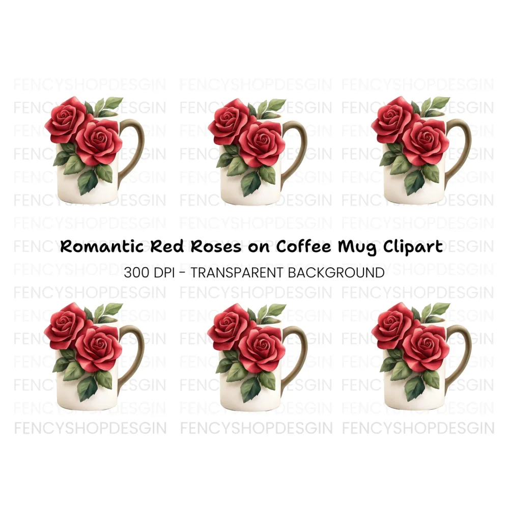 Charming Rose Decorated Clipart Bundle