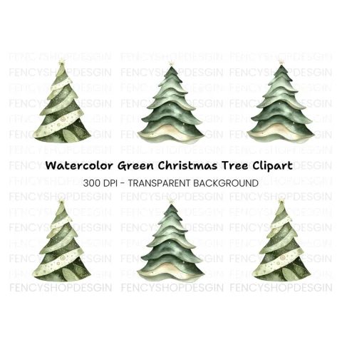 Christmas Tree Clipart Bundle