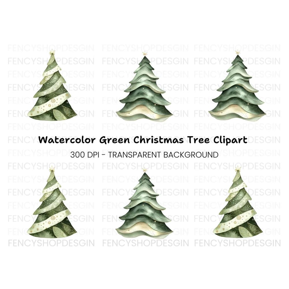 Christmas Tree Clipart Bundle