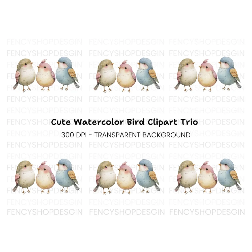 Cute Bird Clipart Bundle
