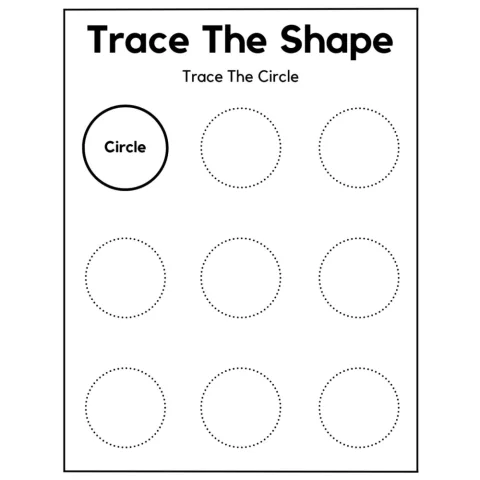 Trace the Shape Worksheets