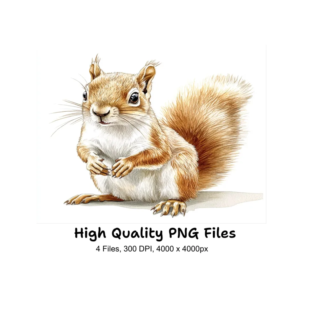 Cute Squirrel Clipart Bundle