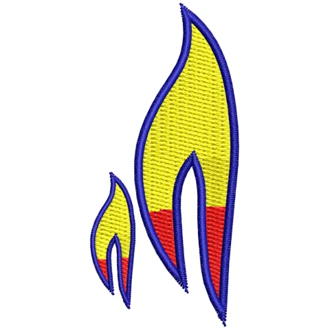 Gas Flame Embroidery Design