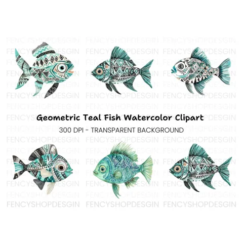 Tribal Fish Clipart Bundle