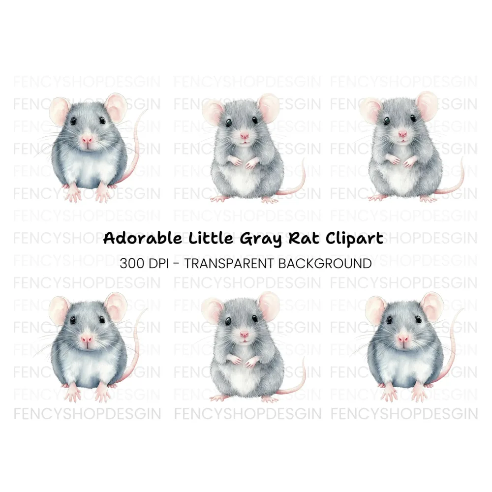 Charming Little Mouse Clipart Bundle