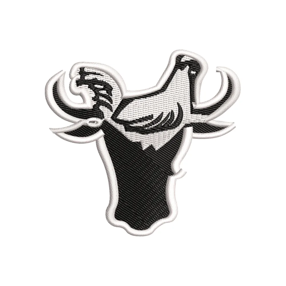 Bull Hen Embroidery Design