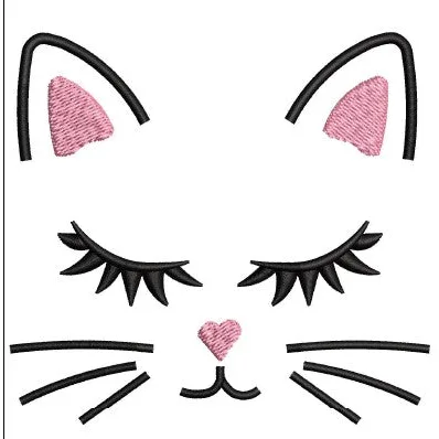 Cat Eyes Embroidery Design
