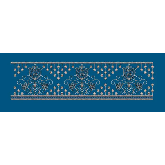 Azure Lotus Dangle Embroidery Design