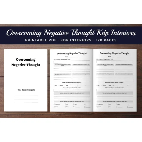 Overcoming Negative Thoughts Planner
