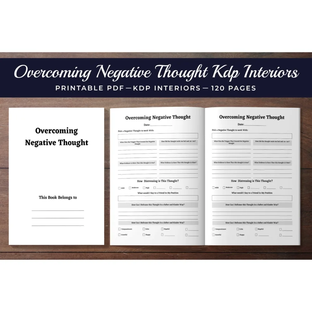 Overcoming Negative Thoughts Planner