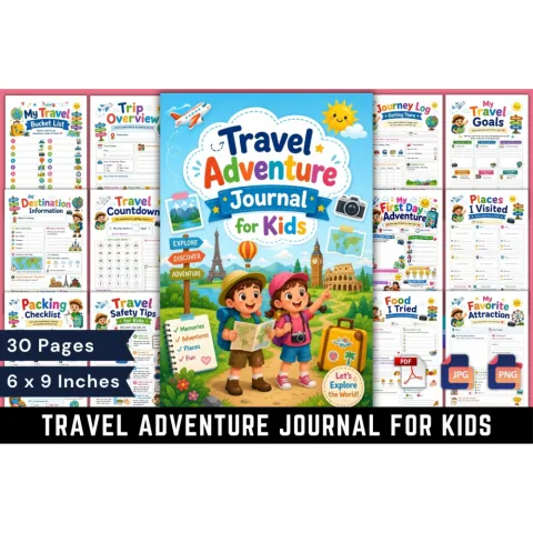 Travel Adventure For Kids Journal