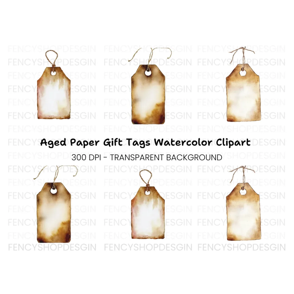 Vintage Tags Clipart Bundle