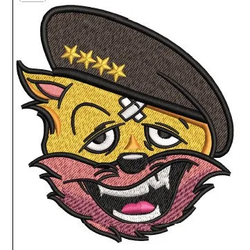 Cat Face Embroidery Design