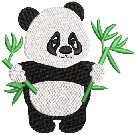 Panda Embroidery Design