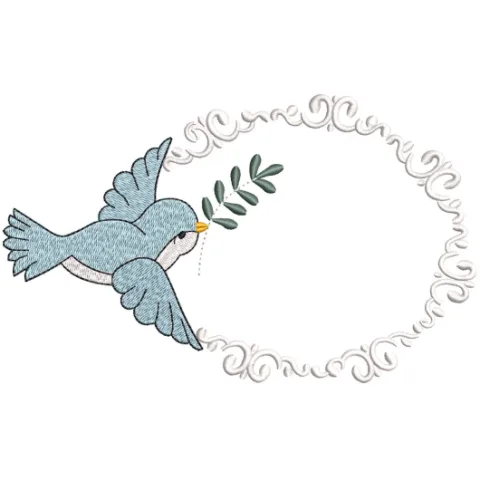 Sparrow Embroidery Design