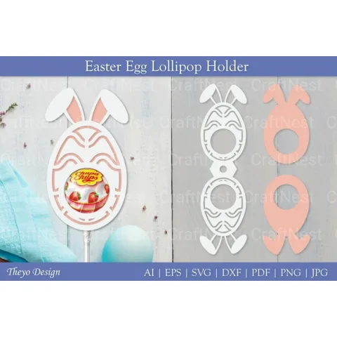 Easter Egg Lollipop Holder SVG Bundle