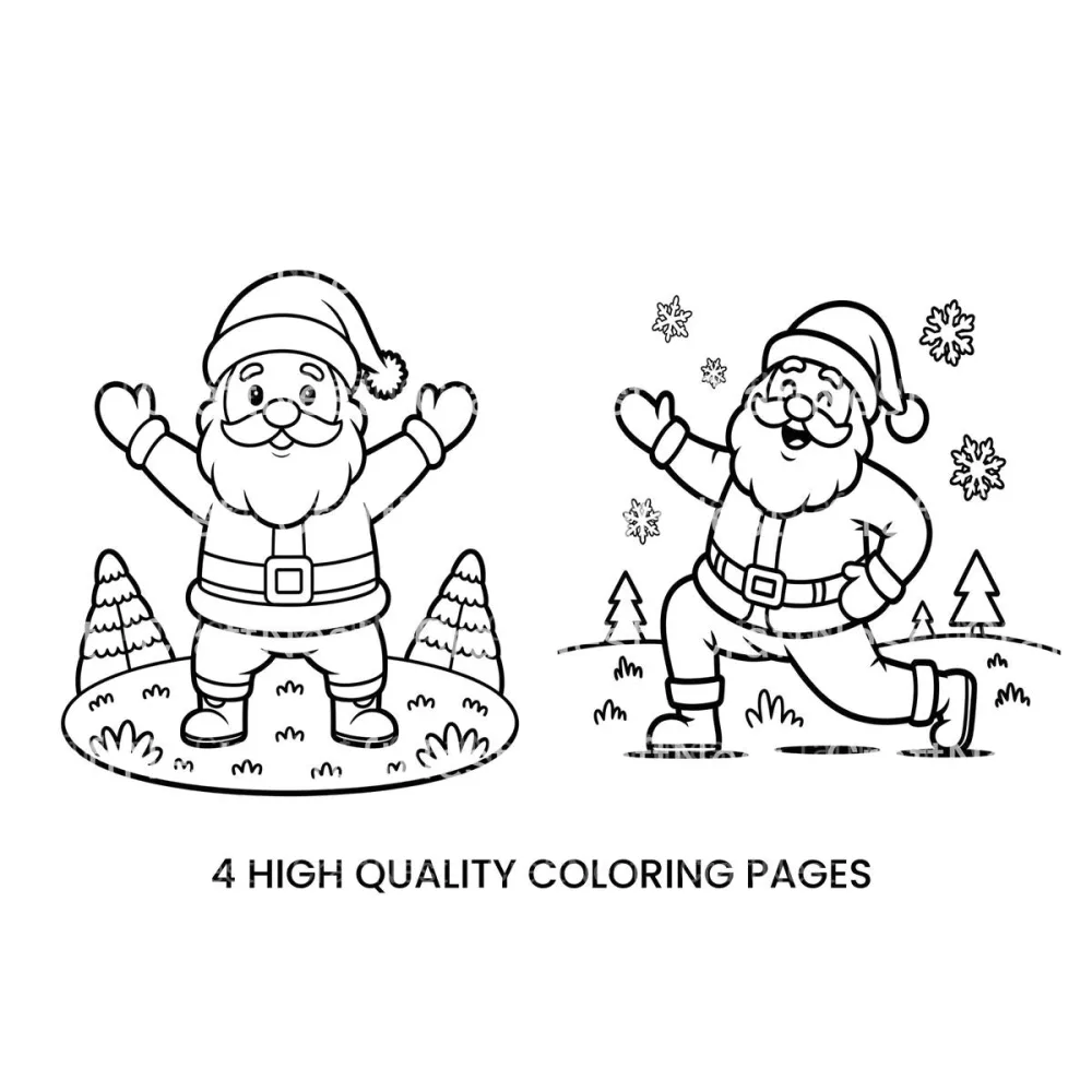 Jolly Santa Claus Winter Coloring Books