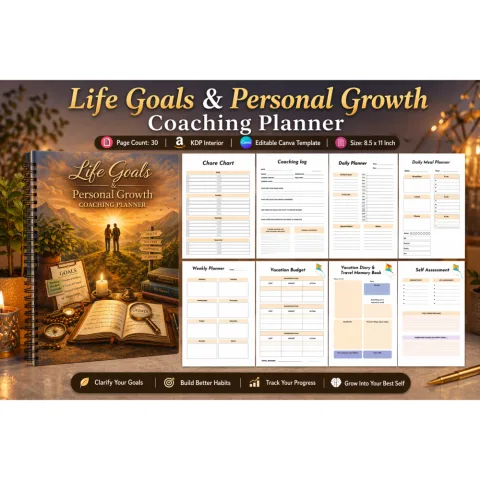 Life Goals Personal Growth Coaching Planner