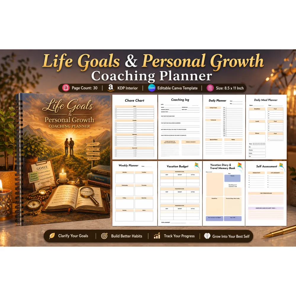 Life Goals Personal Growth Coaching Planner