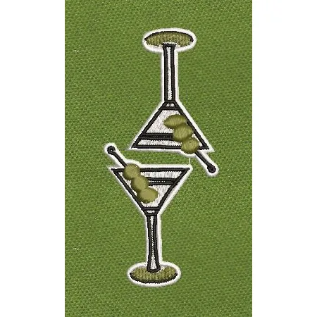Martin Glass Brown Embroidery Design