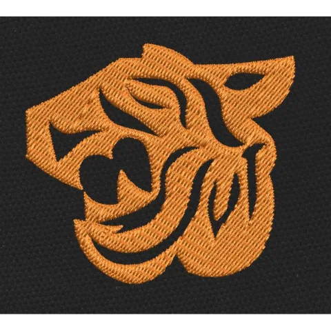 Tiger Face Orange Embroidery Design