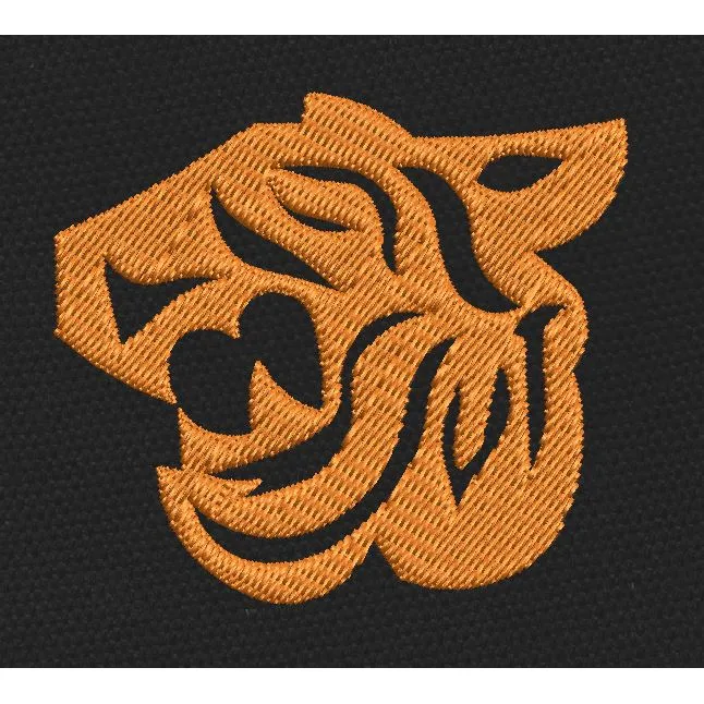 Tiger Face Orange Embroidery Design