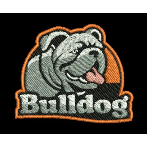 Bulldog Design Embroidery Design