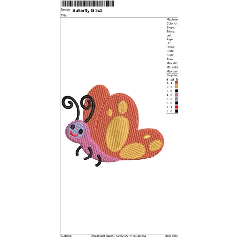 Butterfly Embroidery Design
