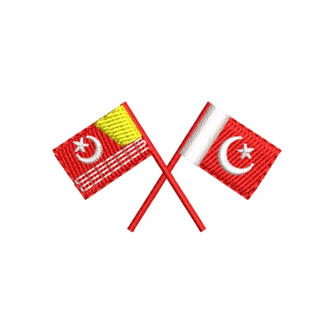 Cross Flags Embroidery Design