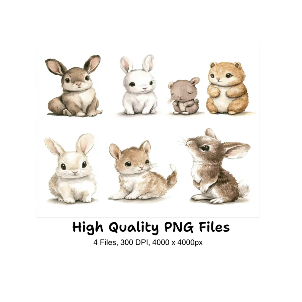 Adorable Forest Animal Clipart Bundle