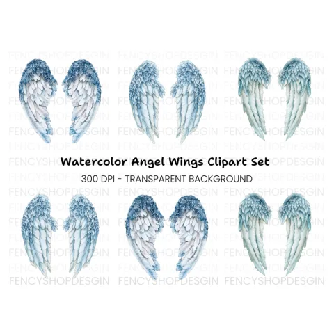Angel Wings Clipart Bundle