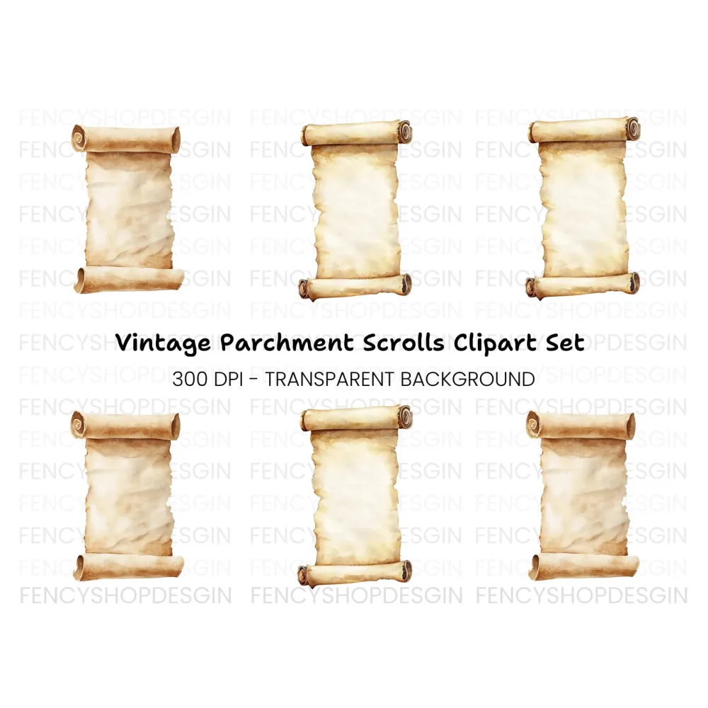 Vintage Scroll Clipart Bundle