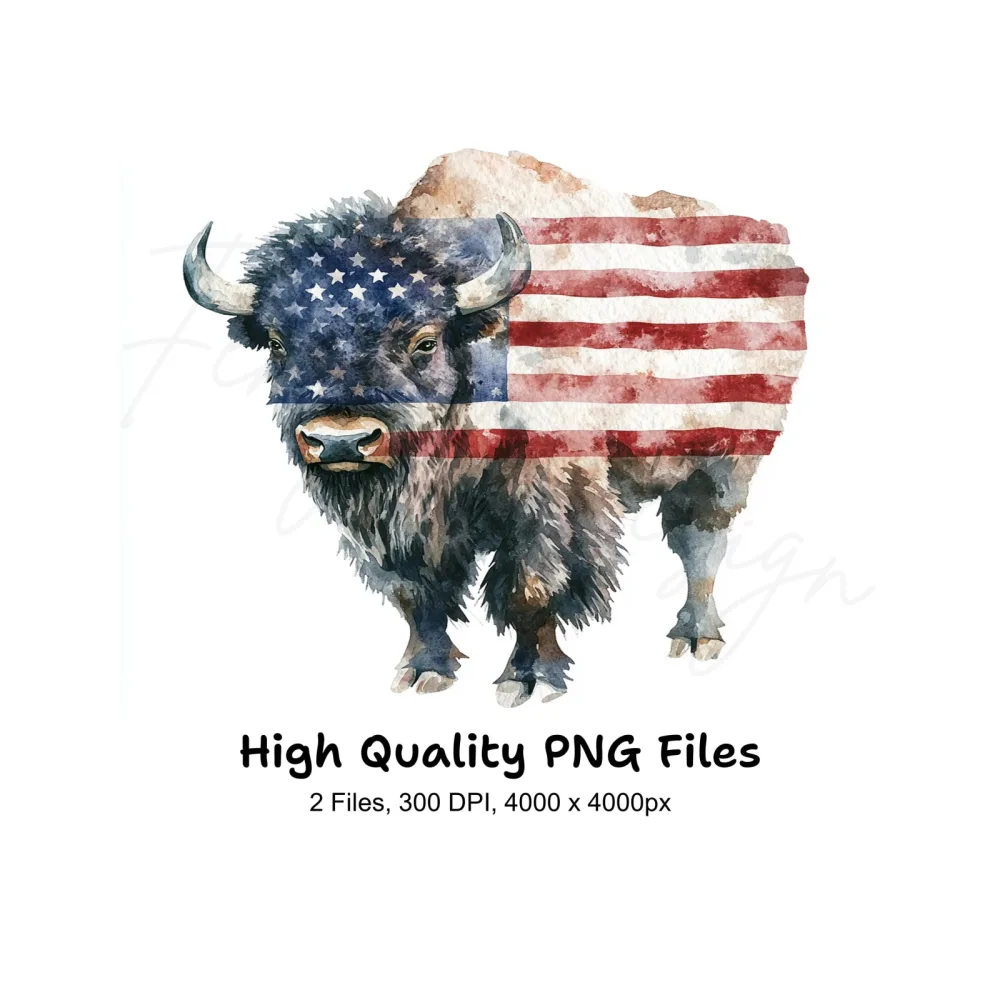 American Bison Clipart Bundle