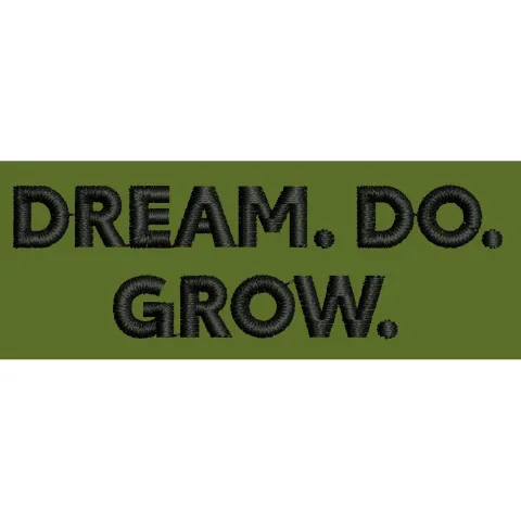 Inspirational Three Step Mantra Embroidery Design