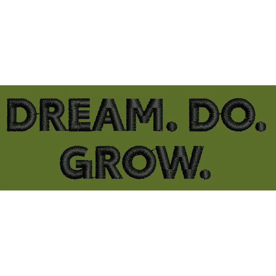 Inspirational Three Step Mantra Embroidery Design