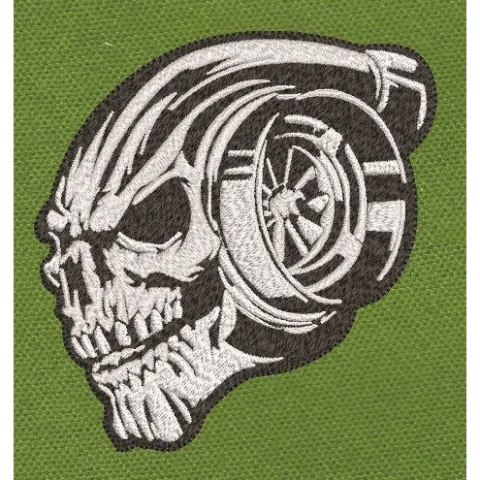 Turbo Skull Fusion Embroidery Design